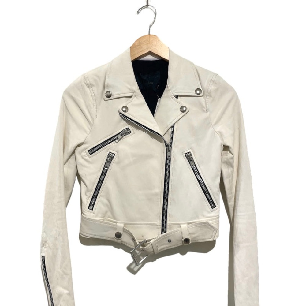 Neiman Marcus Kendall + Kylie White Leather Jacket